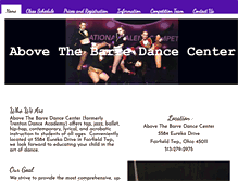 Tablet Screenshot of abovethebarredancecenter.com